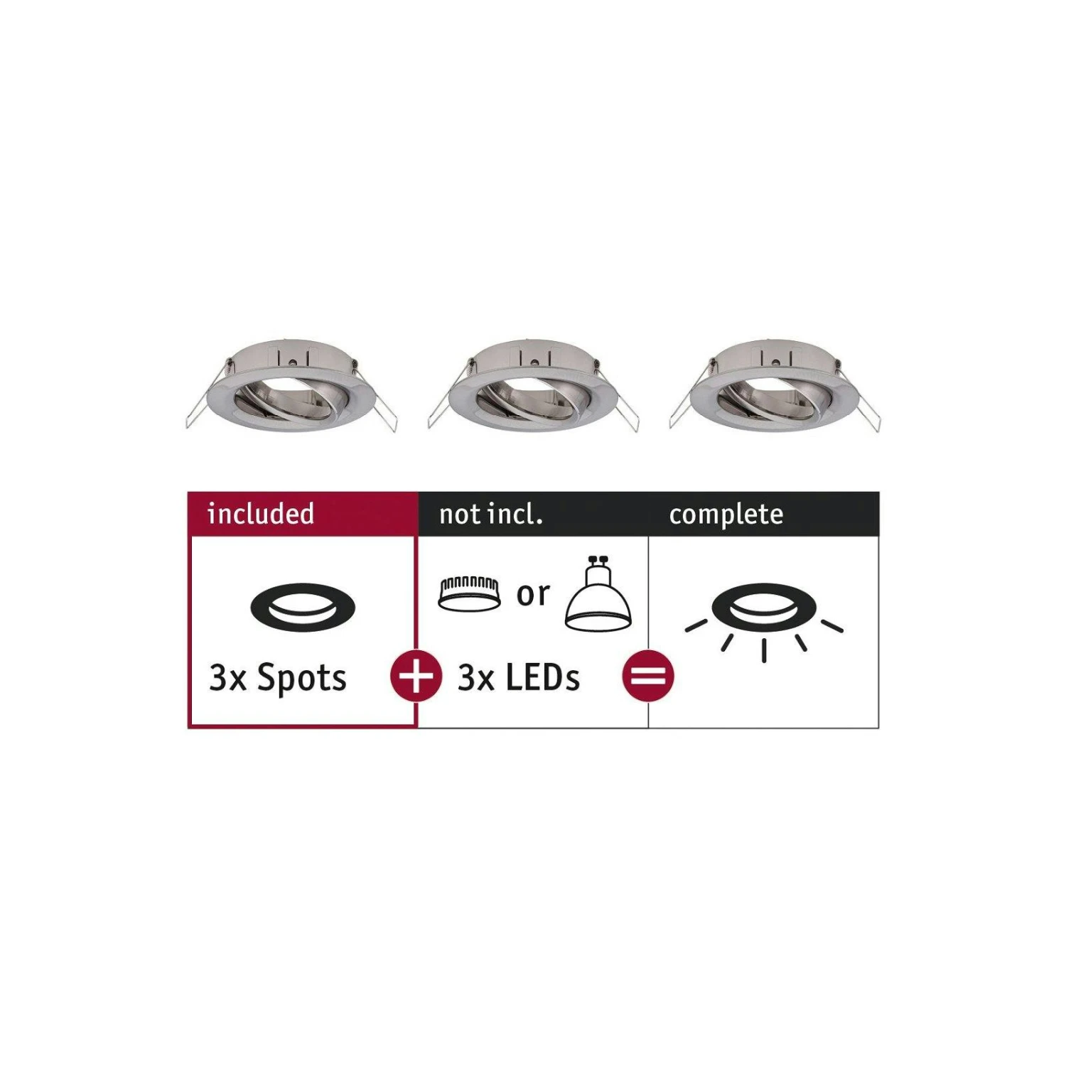 Paulmann Einbauleuchte Choose Basisset Schwenkbar Rund 84mm 50° Max. 3x10W Dimmbar Weiß Matt 92486 7 Paulmann Einbauleuchte Choose Basisset Schwenkbar Rund 84mm 50° Max. 3x10W Dimmbar Weiß Matt 92486 – Bild 5