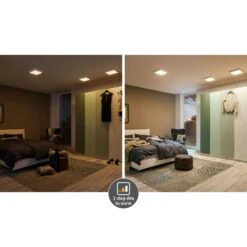 Paulmann LED Panel Carpo Warm Dim Eckig 400x400mm 3 Step Dim To Warm Chrom Matt Dimmbar 79803 -Paulmann 2182aec9 b7a4 4eed 8232 7e4e96d87ff2