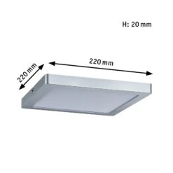 Paulmann LED Panel Atria Eckig 220x220mm 4000K Chrom Matt 70935 -Paulmann 317ff671 9b58 40c7 a952 c605da04c484
