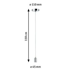Paulmann Pendelleuchte Larus IP44 E27 Max. 60W Chrom Dimmbar 79753 -Paulmann 3ab8e514 97b4 4508 bf5c 0cd03ff2e893