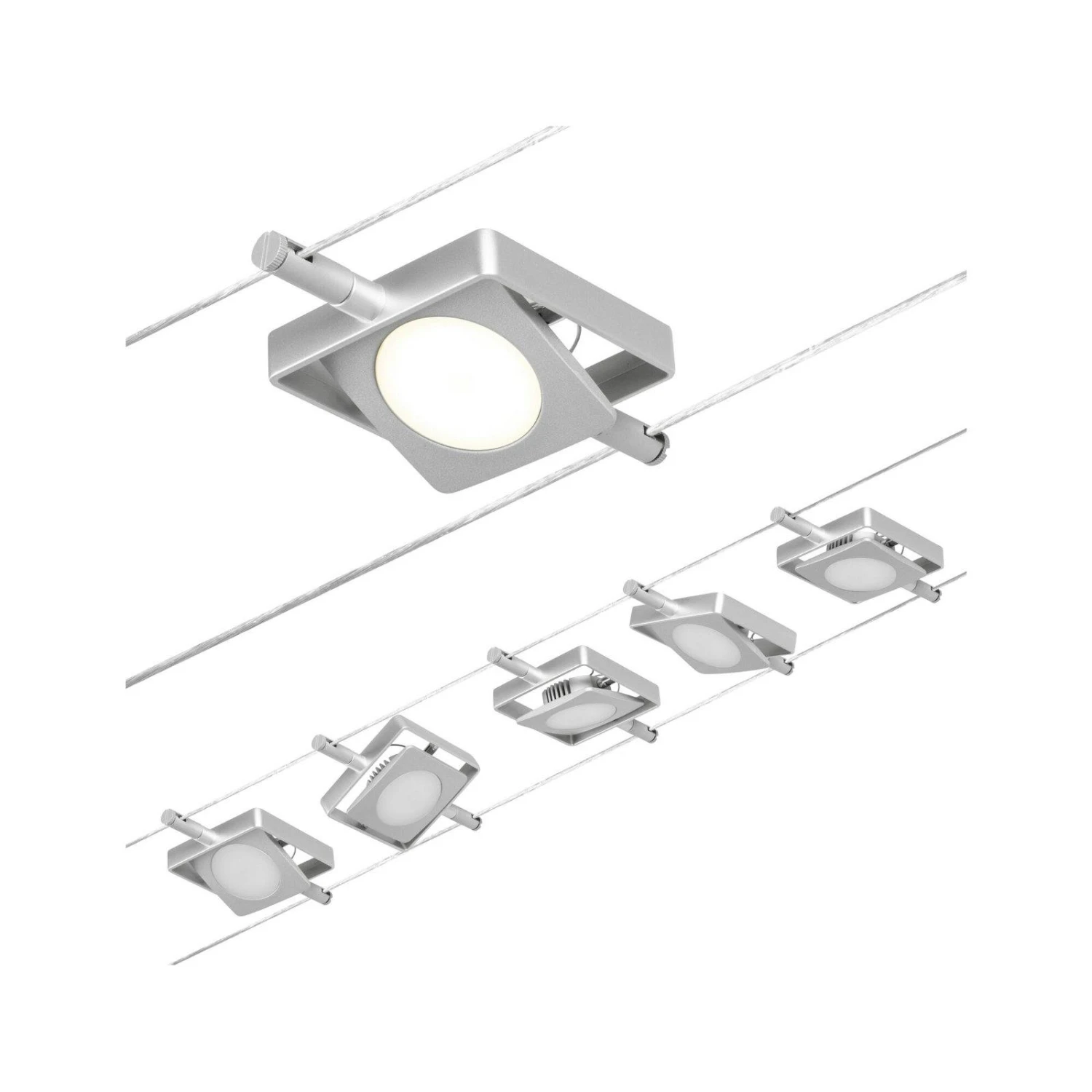 Paulmann CorDuo LED Seilsystem RoundMac Basisset 5x280lm 5x4,5W 3000K 230/12V Chrom Matt#Chrom 94414 7 Paulmann CorDuo LED Seilsystem RoundMac Basisset 5x280lm 5x4,5W 3000K 230/12V Chrom Matt#Chrom 94414 – Bild 5