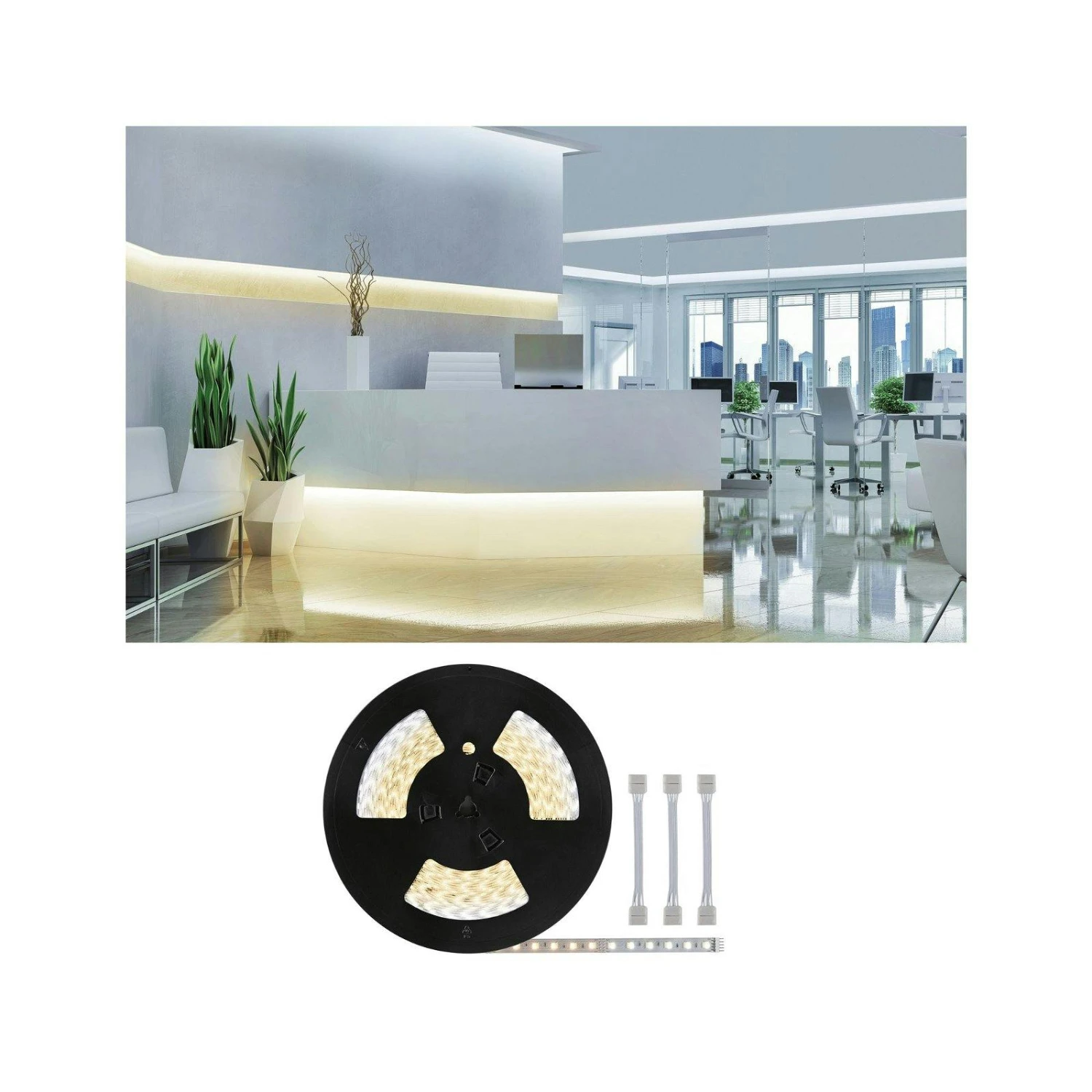 Paulmann MaxLED 500 LED Strip Warmweiß Einzelstripe 20m 72W 550lm/m 72LEDs/m 2700K 71042 7 Paulmann MaxLED 500 LED Strip Warmweiß Einzelstripe 20m 72W 550lm/m 72LEDs/m 2700K 71042 – Bild 5