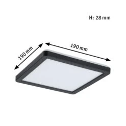 Paulmann LED Panel Atria Shine Eckig 190x190mm 4000K Schwarz 71014 -Paulmann 81210046 0c2a 439d a9aa 5f675c08211d