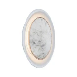 Paulmann LED Wandeinbauleuchte Neordic Dekorativ Rund 123mm 2,5W 30lm 230V 2700K Marmor#Weiß Matt 92928