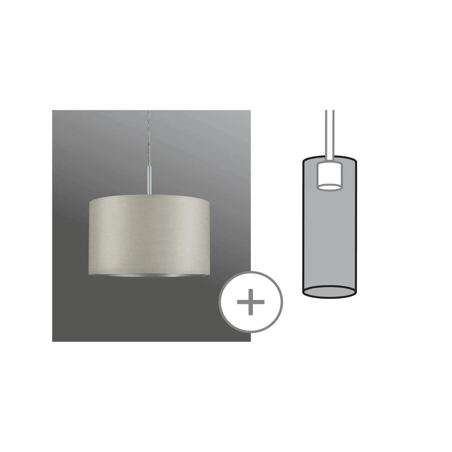 Paulmann URail Schirm Tessa 2Easy 454mm Hellgrau 95465 6 Paulmann URail Schirm Tessa 2Easy 454mm Hellgrau 95465 – Bild 4