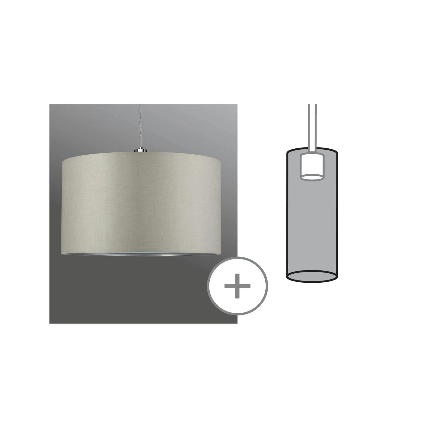 Paulmann URail Schirm Tessa 2Easy 454mm Creme 95466 4 Paulmann URail Schirm Tessa 2Easy 454mm Creme 95466 – Bild 2