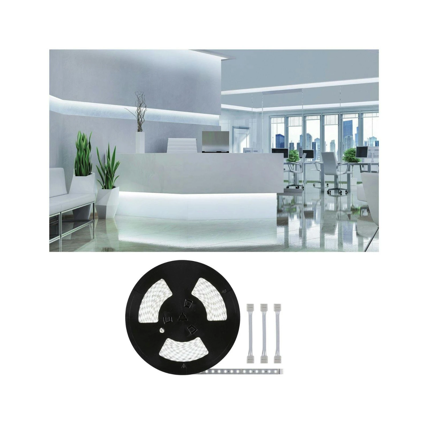 Paulmann MaxLED 500 LED Strip Warmweiß Einzelstripe 20m 72W 550lm/m 72LEDs/m 2700K 71042 4 Paulmann MaxLED 500 LED Strip Warmweiß Einzelstripe 20m 72W 550lm/m 72LEDs/m 2700K 71042 – Bild 2