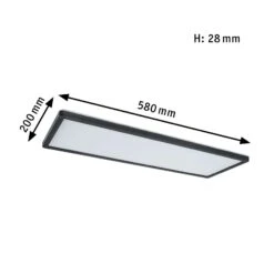 Paulmann LED Panel 3-Step-Dim Atria Shine Eckig 580x200mm 3000K Schwarz Dimmbar 71003 -Paulmann 966f0ec7 78d9 477b a089 84583151c5d4