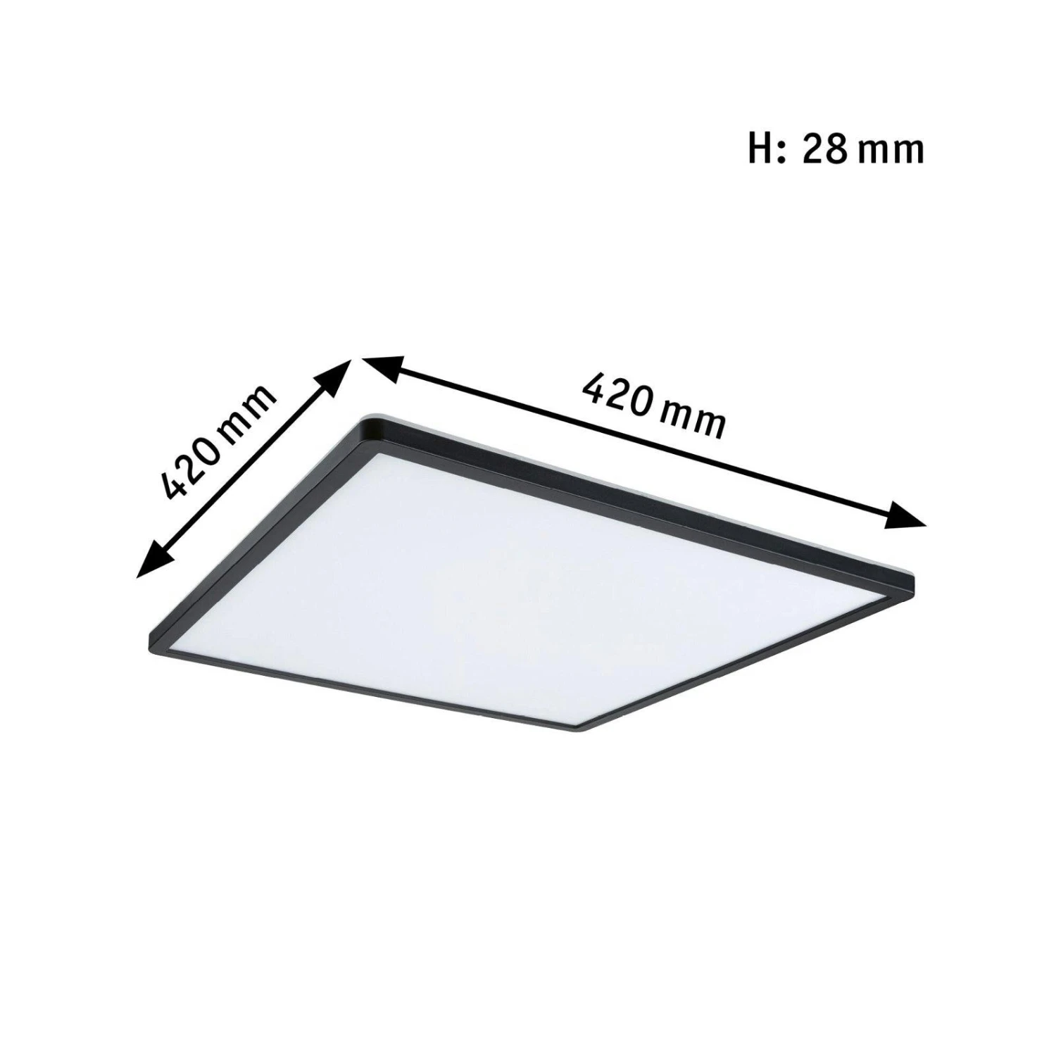 Paulmann LED Panel 3-Step-Dim Atria Shine Eckig 420x420mm 4000K Schwarz Dimmbar 71016 8 Paulmann LED Panel 3-Step-Dim Atria Shine Eckig 420x420mm 4000K Schwarz Dimmbar 71016 – Bild 6