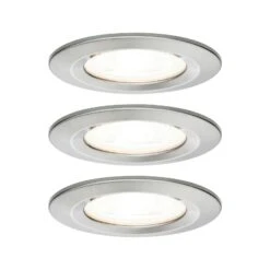 Paulmann Premium Einbauleuchte Nova 3er-Set IP44 Rund 78mm GU10 3x7W 3x460lm 230V Dimmbar 2700K Eisen Gebürstet 93599 -Paulmann bf0a598c 476b 4a20 b01c 4588e55acf42 1