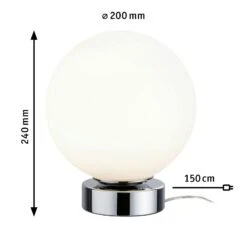 Paulmann Tischleuchte Aari E14 Max. 20W Chrom#Opal 77057 -Paulmann c4d3f93d 2efc 4752 a37a 0351881b4425