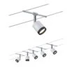 Paulmann LED Seilsystem TubeLED Basisset 5x150lm 5x4W 2700K 230/12V Weiß#Schwarz#Chrom 3981