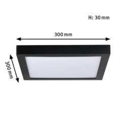 Paulmann LED Panel Abia Eckig 300x300mm 2700K Schwarz Matt 70985 -Paulmann d0a7b322 b222 48d1 b992 582ff1e4efdd